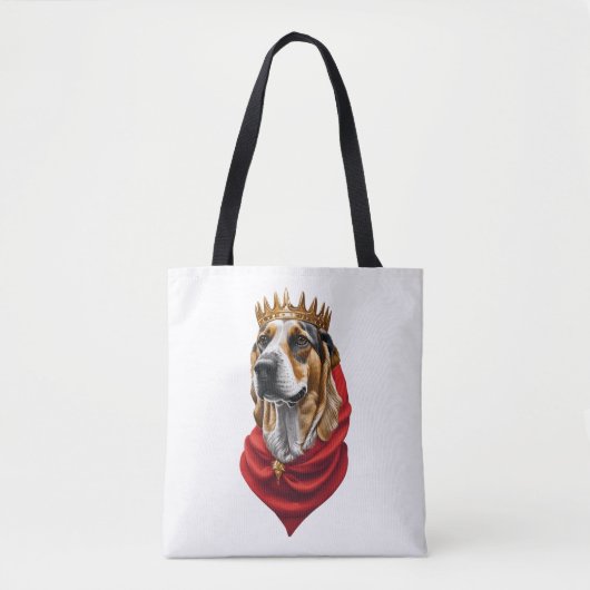 Beagle hond in een kroon tote bag (Voorkant)