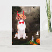 Beagle-hond in Halloween-kostuum  Kaart (Voorkant)