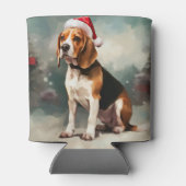 Beagle Hond in Sneeuw Kerstmis Blikjeskoeler (Achterkant)