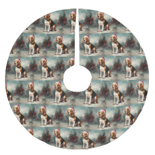 Beagle Hond in Sneeuw Kerstmis Kerstboom Rok