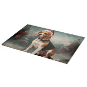 Beagle Hond in Sneeuw Kerstmis Snijplank (Hoek)