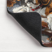Beagle Hond Kerst Feestelijk Muismat (Hoek)