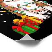 Beagle Hond Kerstboom Lichten Santa Hond Xmas Gi Poster (Hoek)