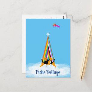 Beagle-hond kerstmis briefkaart