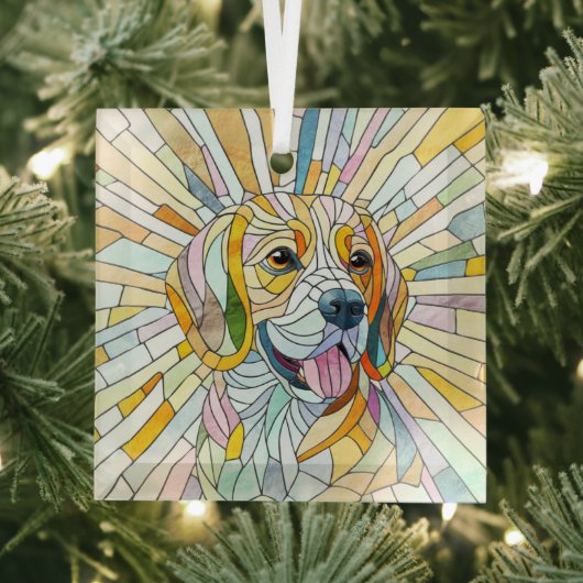 Beagle hond - Kleurrijke Mozaïek kunst Glas Ornament (Insitu)