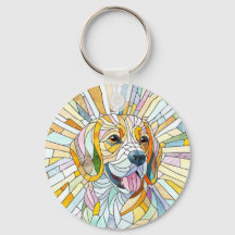 Beagle hond - Kleurrijke Mozaïek kunst