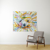 Beagle hond - Kleurrijke Mozaïek kunst Wandkleed (In Situ (horizontaal))