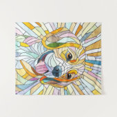 Beagle hond - Kleurrijke Mozaïek kunst Wandkleed (Voorkant (horizontaal))