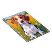 Beagle-hond kunstschilderij notitieboek (Rechterzijde)