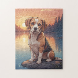 Beagle hond legpuzzel