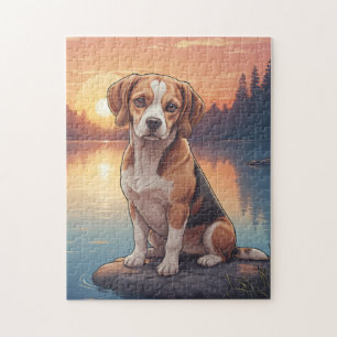 Beagle hond legpuzzel