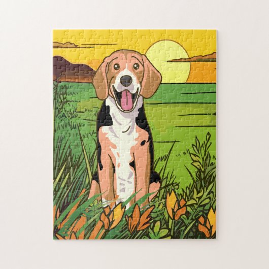 Beagle hond legpuzzel (Verticaal)