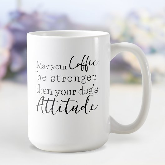 Beagle hond met koffie mok, hond met attitude koffiemok