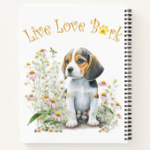 Beagle-hond Moeder Bloem Notitieboek (Achterkant)
