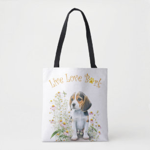 Beagle Hond Moeder Bloemstuk Tote Bag