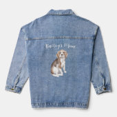 Beagle Hond Moeder Denim Jas Denim Jacket (Achterkant)