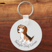 Beagle Hond Ontwerp Elke Kleur Achtergrond Sleutelhanger (Voorkant)