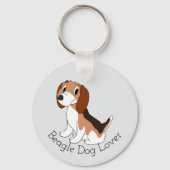 Beagle Hond Ontwerp Elke Kleur Achtergrond Sleutelhanger (Achterkant)