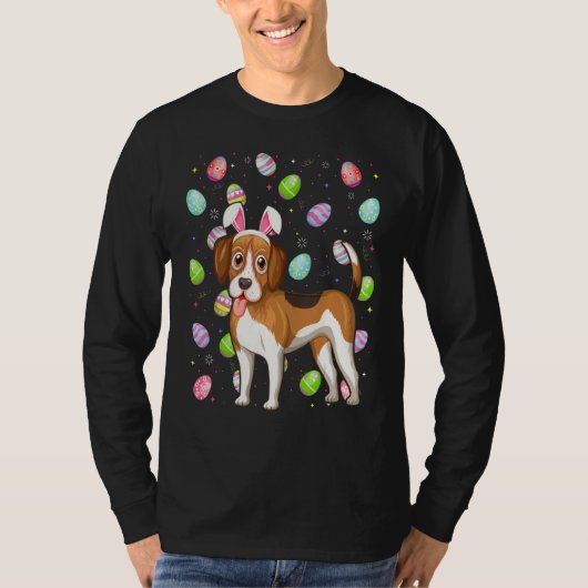 Beagle Hond Paasei Grappige Beagle Paaszondag T-shirt (Voorkant)