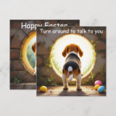 Beagle hond - Pasen Feestdagenkaart (Voorkant / Achterkant)
