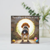 Beagle hond - Pasen Feestdagenkaart (Staand voorkant)