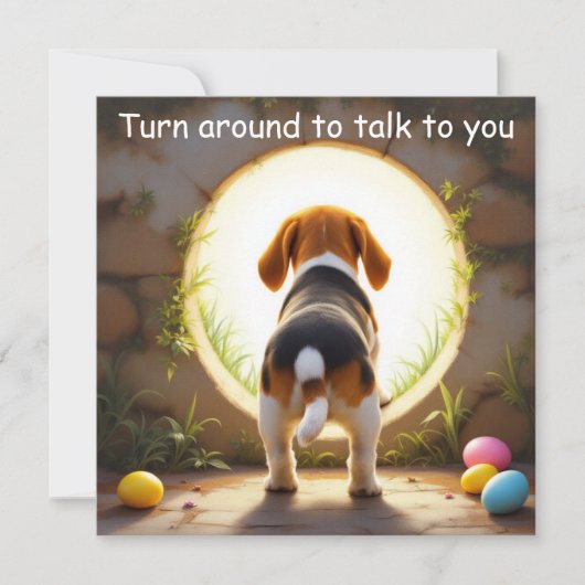 Beagle hond - Pasen Feestdagenkaart (Voorkant)