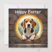 Beagle hond - Pasen Feestdagenkaart (Achterkant)