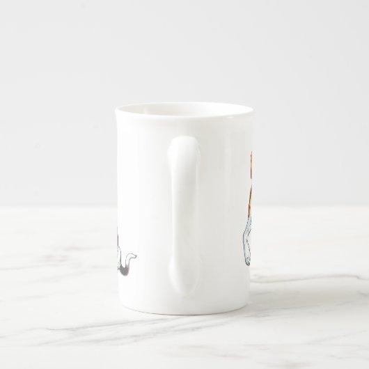 beagle hond porselein kop (Achterkant)