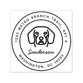 Beagle hond retour adres stempel zelf-inkt (Design)