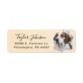 Beagle-hond retouradreslabel etiket (Voorkant)