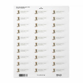 Beagle-hond retouradreslabels etiket (Full Sheet)