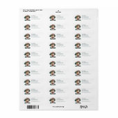 Beagle-hond retouradreslabels etiket (Full Sheet)