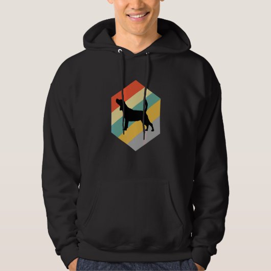 Beagle Hond Retro Ontwerp Hoodie (Voorkant)