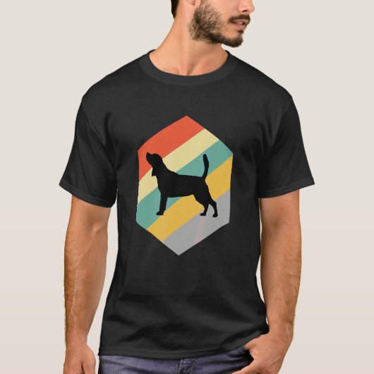 Beagle Hond Retro Ontwerp T-shirt (Voorkant)