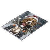 Beagle Hond Rijden Motorfiets Kerstmis Notitieboek (Linkerzijde)