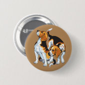 beagle hond ronde button 5,7 cm (Voorkant /achterkant)