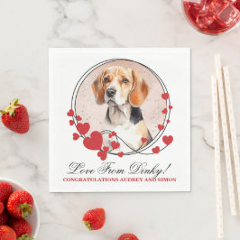 Beagle-hond Rood Hart Frame Hond Foto Servet