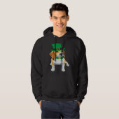 Beagle Hond Shamrock St Patrick's Dag Sint Paddy Hoodie (Voorkant volledig)