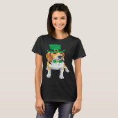 Beagle Hond Shamrock St Patrick's Day Saint Paddy' T-shirt (Voorkant volledig)