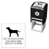 Beagle-hond Silhouet Naam Retouradres Zelfinktende Stempel (In situ)