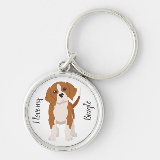 Beagle hond sleutelhanger (Voorkant)