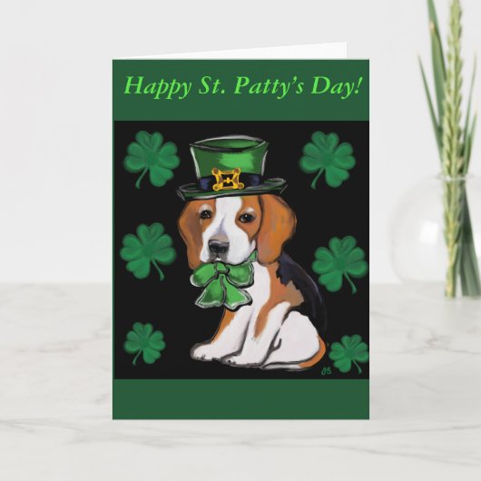 Beagle Hond St. Patty Kaart (Voorkant)
