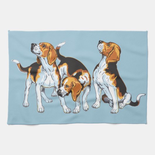 beagle hond theedoek (Horizontaal)