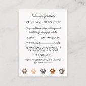 Beagle Hond Walking Hond Boarding Pet Care Visitekaartje (Achterkant)