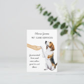 Beagle Hond Walking Hond Boarding Pet Care Visitekaartje (Staand voorkant)