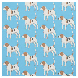Beagle honden cartoon illustratie stof