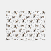 Beagle honden patroon fleece deken (Voorkant (Horizontaal))
