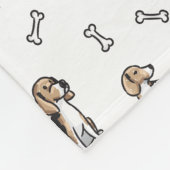 Beagle honden patroon fleece deken (Hoek)
