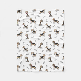 Beagle honden patroon fleece deken