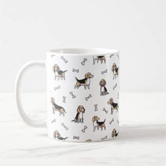 Beagle honden patroon koffiemok